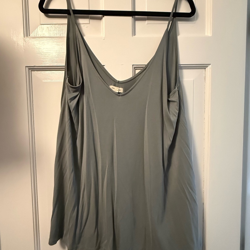 Urban Outfitters Women's Sage Green Spaghetti Strap Tank Top